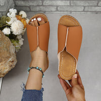 Thumbnail for PU Leather Open Toe Sandals