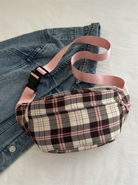 Thumbnail for Plaid Adjustable Strap Crossbody Bag