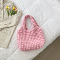 Thumbnail for Ruched Polyester Large Handbag