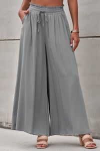 Thumbnail for Drawstring Waist Wide Leg Pants