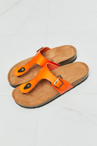 Thumbnail for MMShoes Drift Away T-Strap Flip-Flop in Orange