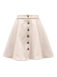 Thumbnail for Buttoned Corduroy Mini Skirt