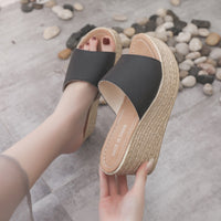 Thumbnail for PU Leather Open Toe Sandals