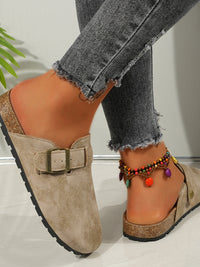 Thumbnail for Round Toe Buckle Slip-Ons