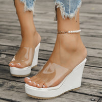 Thumbnail for Open Toe Wedge Sandals