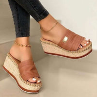 Thumbnail for PU Leather Open Toe Sandals