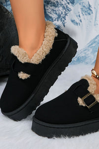 Thumbnail for Round Toe Platform Fuzzy Boots