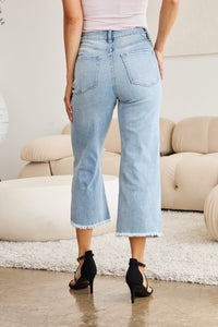 Thumbnail for RFM Full Size Tummy Control High Waist Raw Hem Distressed Jeans