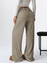 Thumbnail for Tied Striped Wide Leg Pants