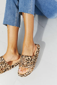 Thumbnail for MMShoes Arms Around Me Open Toe Slide in Leopard