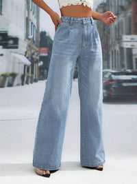 Thumbnail for Wide Leg Jeans with Pockets