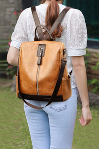 Thumbnail for PU Leather Large Backpack Bag