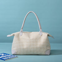 Thumbnail for Houndstooth Canvas Travel Bag