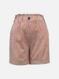 Thumbnail for Full Size High Waist Striped Shorts