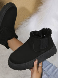 Thumbnail for Suede Round Toe Platform Boots