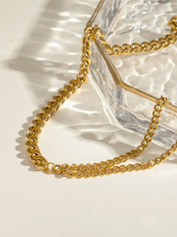 Thumbnail for 18K Gold-Plated Stainless Steel Double-Layered Necklace