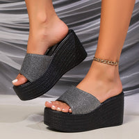 Thumbnail for Open Toe Wedge Sandals