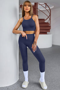 Thumbnail for Tank Cropped Active Top and Pants Set