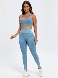 Thumbnail for Scoop Neck Wide Strap Top and Pants Active Set