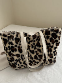 Thumbnail for Leopard Fluff Tote Bag