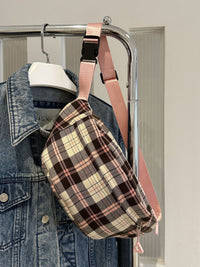 Thumbnail for Plaid Adjustable Strap Crossbody Bag