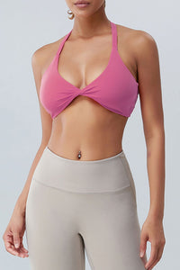 Thumbnail for Twisted Halter Neck Active Bra
