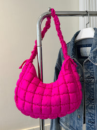 Thumbnail for Bubble Texture Ruched Strap Quilted Shoulder Bag