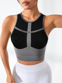 Thumbnail for Color Block Round Neck Active Tank