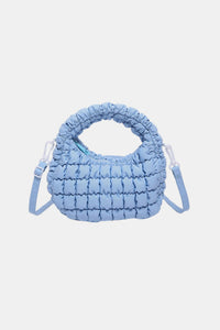 Thumbnail for Quilted Puffy Removable Strap Crossbody Bag