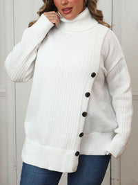 Thumbnail for Plus Size Turtleneck Long Sleeve Sweater