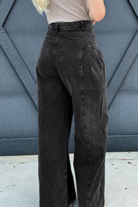 Thumbnail for High Rise Wide Leg Jeans with Pockets