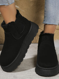 Thumbnail for Suede Round Toe Platform Boots