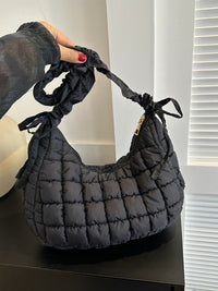 Thumbnail for Bubble Texture Ruched Strap Quilted Shoulder Bag