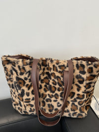 Thumbnail for Leopard Fluff Tote Bag