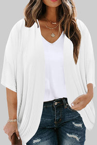 Thumbnail for Plus Size Ribbed Cocoon Cover Up