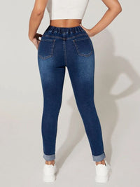 Thumbnail for Drawstring Cropped Jeans