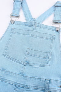 Thumbnail for Distressed Denim Overalls with Pockets