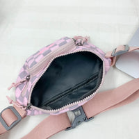 Thumbnail for Checkered Adjustable Strap Nylon Crossbody Bag