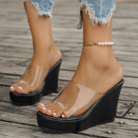 Thumbnail for Open Toe Wedge Sandals