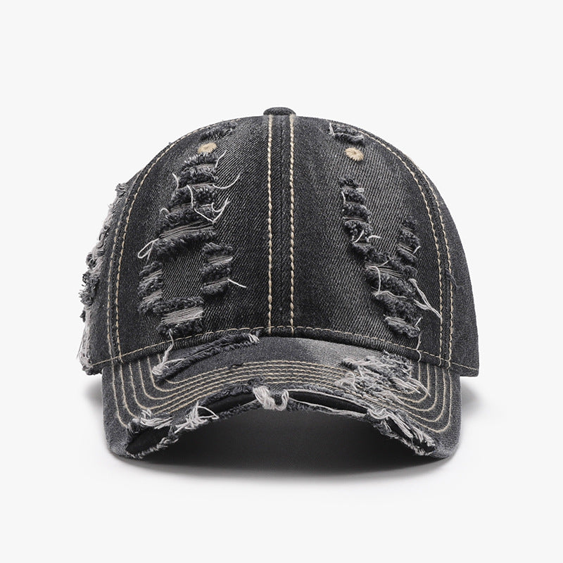 Distressed Adjustable Cotton Baseball Cap