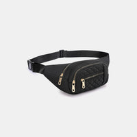 Thumbnail for Zenana Quilted Multi Pocket Waist Belt Bag