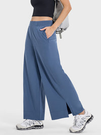 Thumbnail for Slit Wide Leg Active Pants