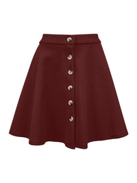 Thumbnail for Buttoned Corduroy Mini Skirt