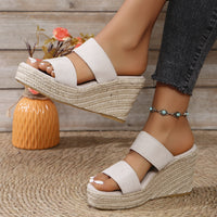 Thumbnail for Open Toe Wedge Sandals