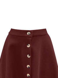 Thumbnail for Buttoned Corduroy Mini Skirt