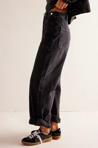 Thumbnail for Washed Wide Leg Jeans with Pockets