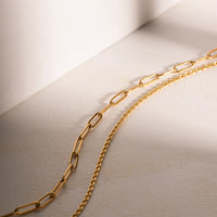 Thumbnail for 18K Gold-Plated Double Layered Necklace