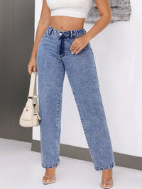 Thumbnail for Mid-Rise Waist Jeans with Pockets