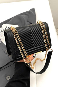 Thumbnail for Zenana Vegan Leather Chevron Crossbody Bag