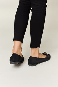 Thumbnail for Forever Link Metal Buckle Flat Loafers